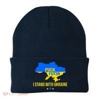Puck Futin I Stand With Ukraine Support Flag Beanie thumb 0