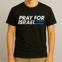 Pray for Israel Psalm 122 6 Israel Flag Christian Inspiring T-Shirt thumb 3