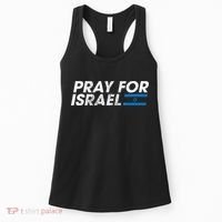 Pray for Israel Psalm 122 6 Israel Flag Christian Inspiring Women's Tank Top thumb 0