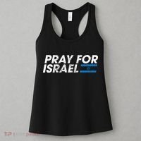Pray for Israel Psalm 122 6 Israel Flag Christian Inspiring Women's Tank Top thumb 3