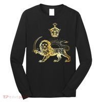Persian Flag Iranian Lion Sun And Crown Iran Persia Long Sleeve Shirt thumb 0
