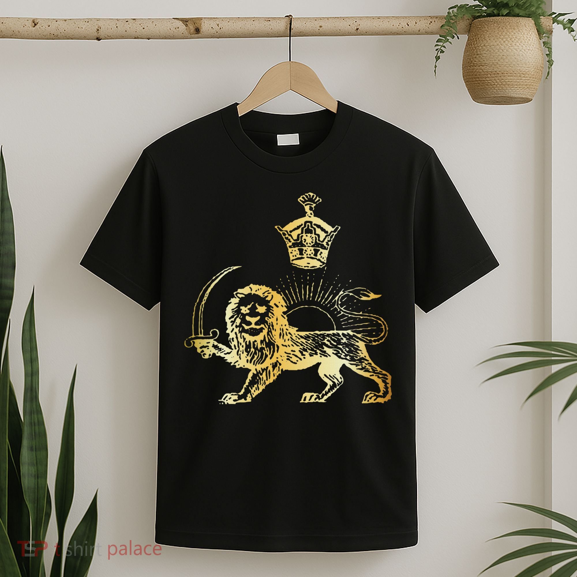 Persian Flag Iranian Lion Sun And Crown Iran Persia T-Shirt