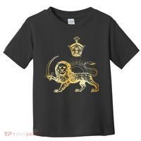 Persian Flag Iranian Lion Sun And Crown Iran Persia Toddler T-Shirt thumb 0