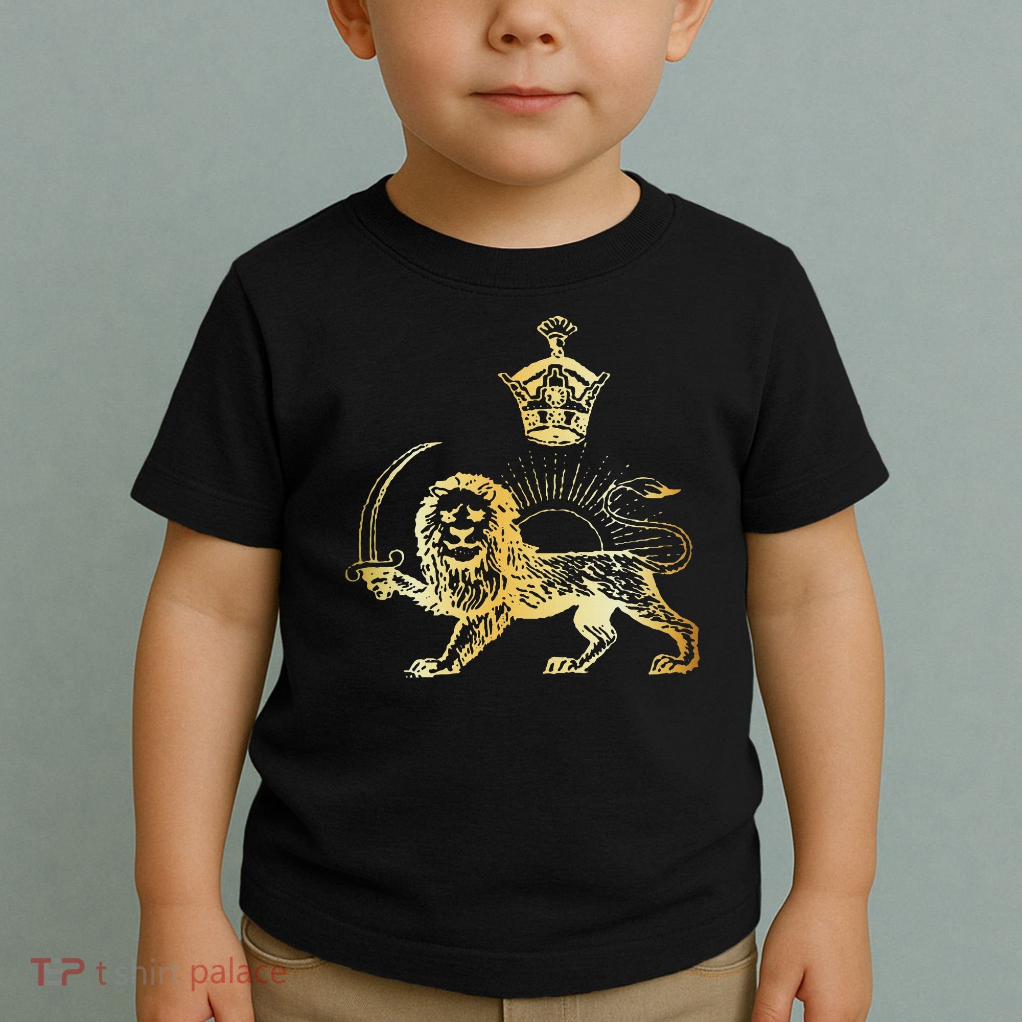 Persian Flag Iranian Lion Sun And Crown Iran Persia Toddler T-Shirt