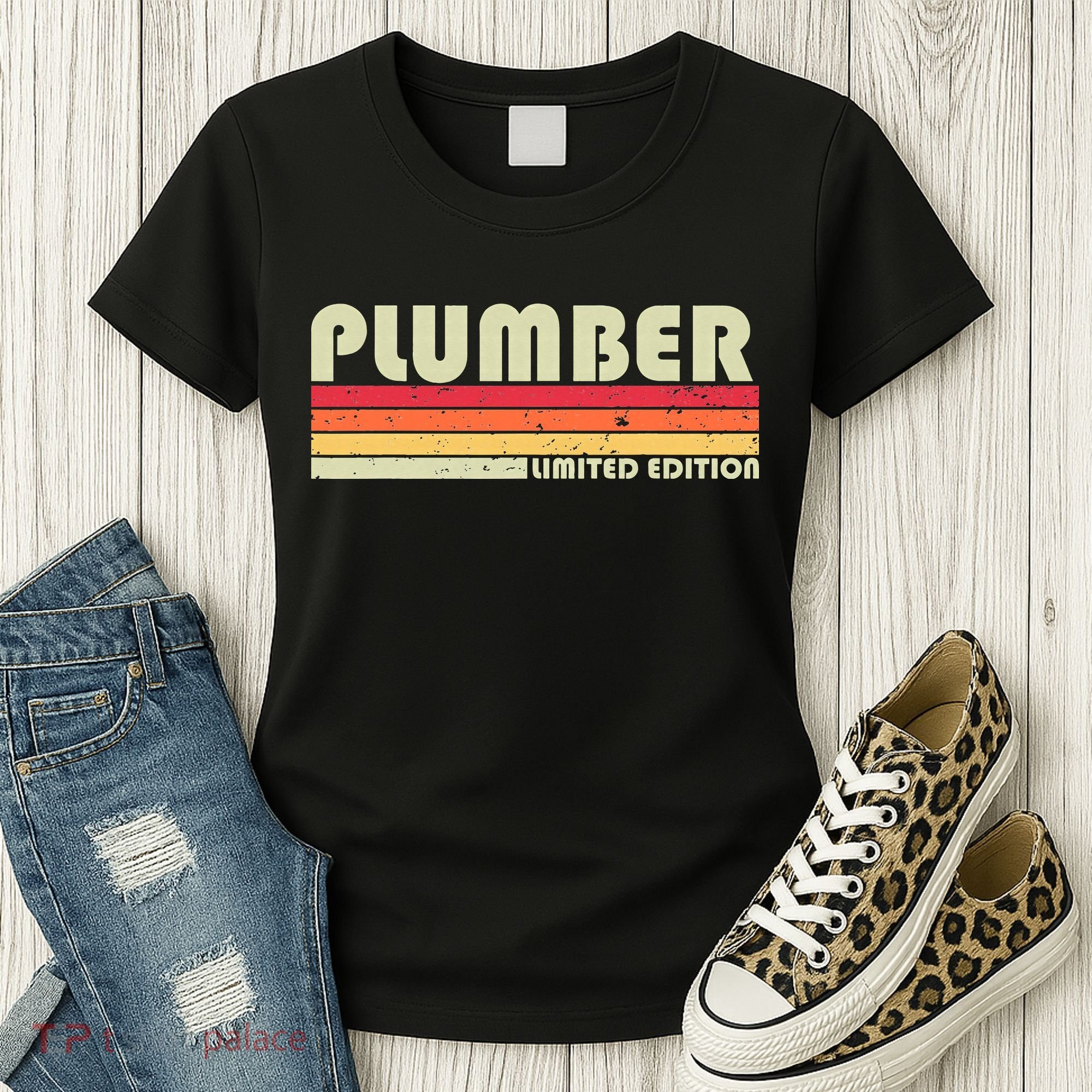 Plumber Funny Job Title Profession Birthday Worker Women's T-Shirt