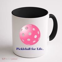 Pickleball For Life Pink Coffee Mug thumb 1