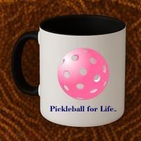 Pickleball For Life Pink Coffee Mug thumb 2