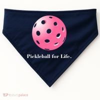 Pickleball For Life Pink USA-Made Doggie Bandana thumb 0