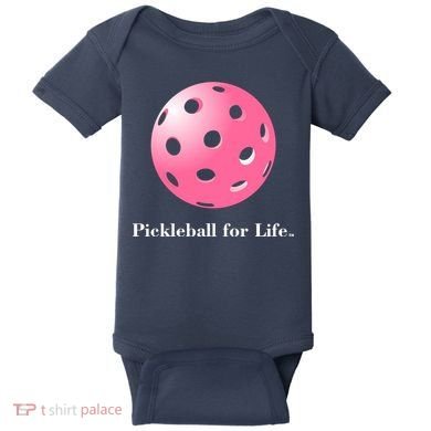 Pickleball For Life Pink Baby Bodysuit