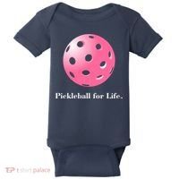 Pickleball For Life Pink Baby Bodysuit thumb 0