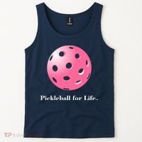 Pickleball For Life Pink Tank Top thumb 2