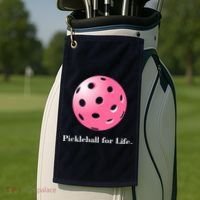 Pickleball For Life Pink Golf Towel thumb 2