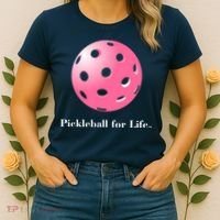 Pickleball For Life Pink Women's T-Shirt thumb 2