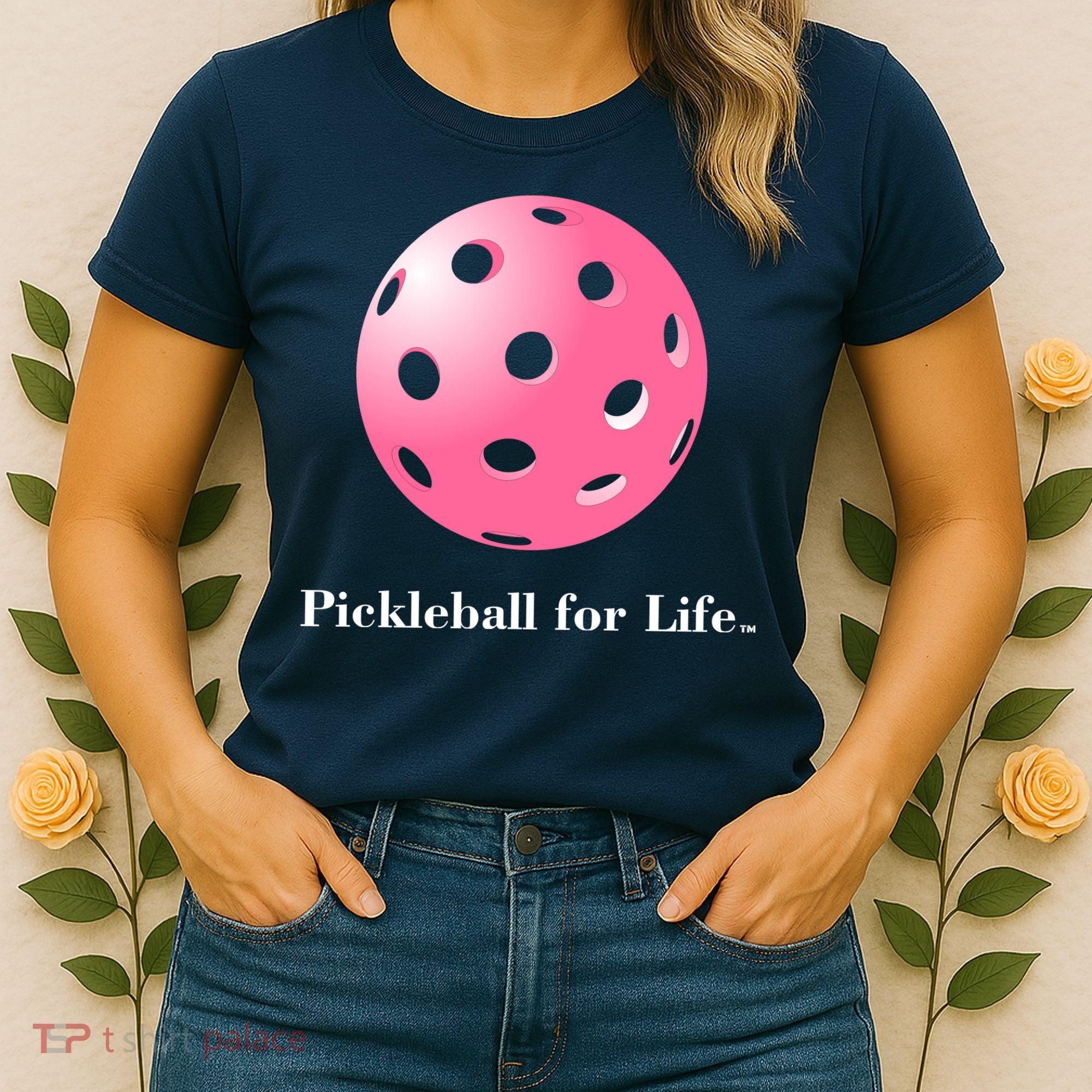 Pickleball For Life Pink Women's T-Shirt