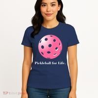 Pickleball For Life Pink Women's T-Shirt thumb 4