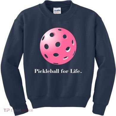 Pickleball For Life Pink Kids Sweatshirt