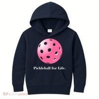 Pickleball For Life Pink Kids Hoodie thumb 0