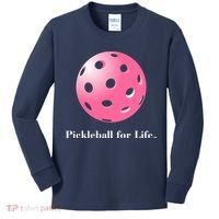 Pickleball For Life Pink Kids Long Sleeve Shirt thumb 0