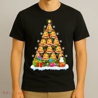 Pizza Food Lover Xmas Holiday Santa Pizza Christmas Tree T-Shirt thumb 3