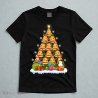 Pizza Food Lover Xmas Holiday Santa Pizza Christmas Tree T-Shirt thumb 5
