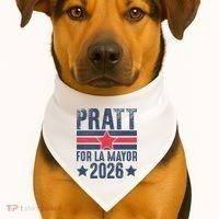 Pratt For La Mayor 2026 USA-Made Doggie Bandana thumb 1