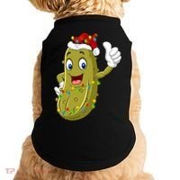 Pickle Fruit Lover Xmas Santa Hat Pickle Christmas Gift Doggie Tank thumb 0