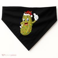 Pickle Fruit Lover Xmas Santa Hat Pickle Christmas Gift USA-Made Doggie Bandana thumb 0