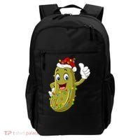 Pickle Fruit Lover Xmas Santa Hat Pickle Christmas Gift Backpack thumb 0