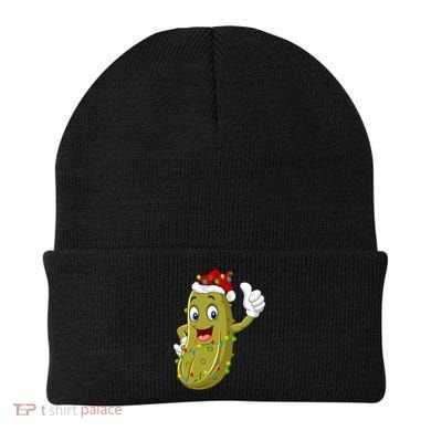 Pickle Fruit Lover Xmas Santa Hat Pickle Christmas Gift Beanie