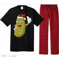 Pickle Fruit Lover Xmas Santa Hat Pickle Christmas Gift Pajama Set thumb 0