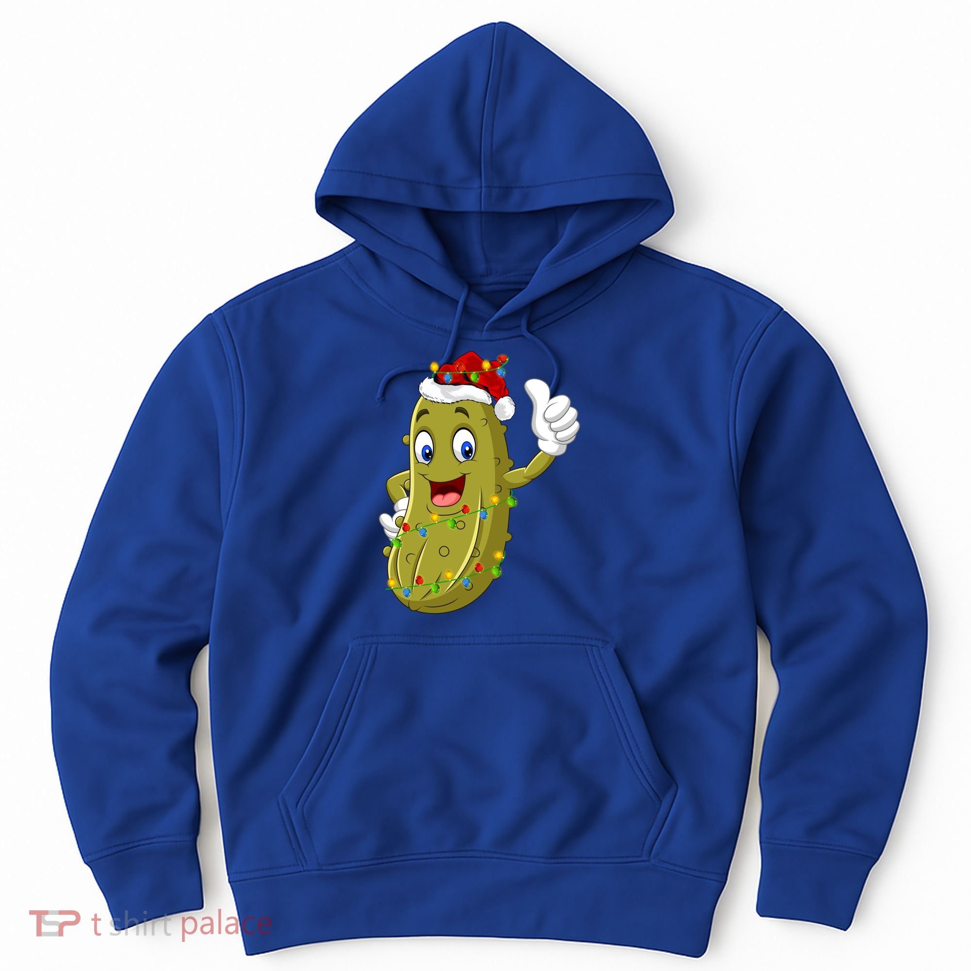 Pickle Fruit Lover Xmas Santa Hat Pickle Christmas Gift Hoodie