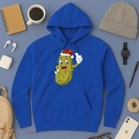 Pickle Fruit Lover Xmas Santa Hat Pickle Christmas Gift Hoodie thumb 3