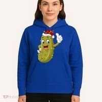 Pickle Fruit Lover Xmas Santa Hat Pickle Christmas Gift Hoodie thumb 5