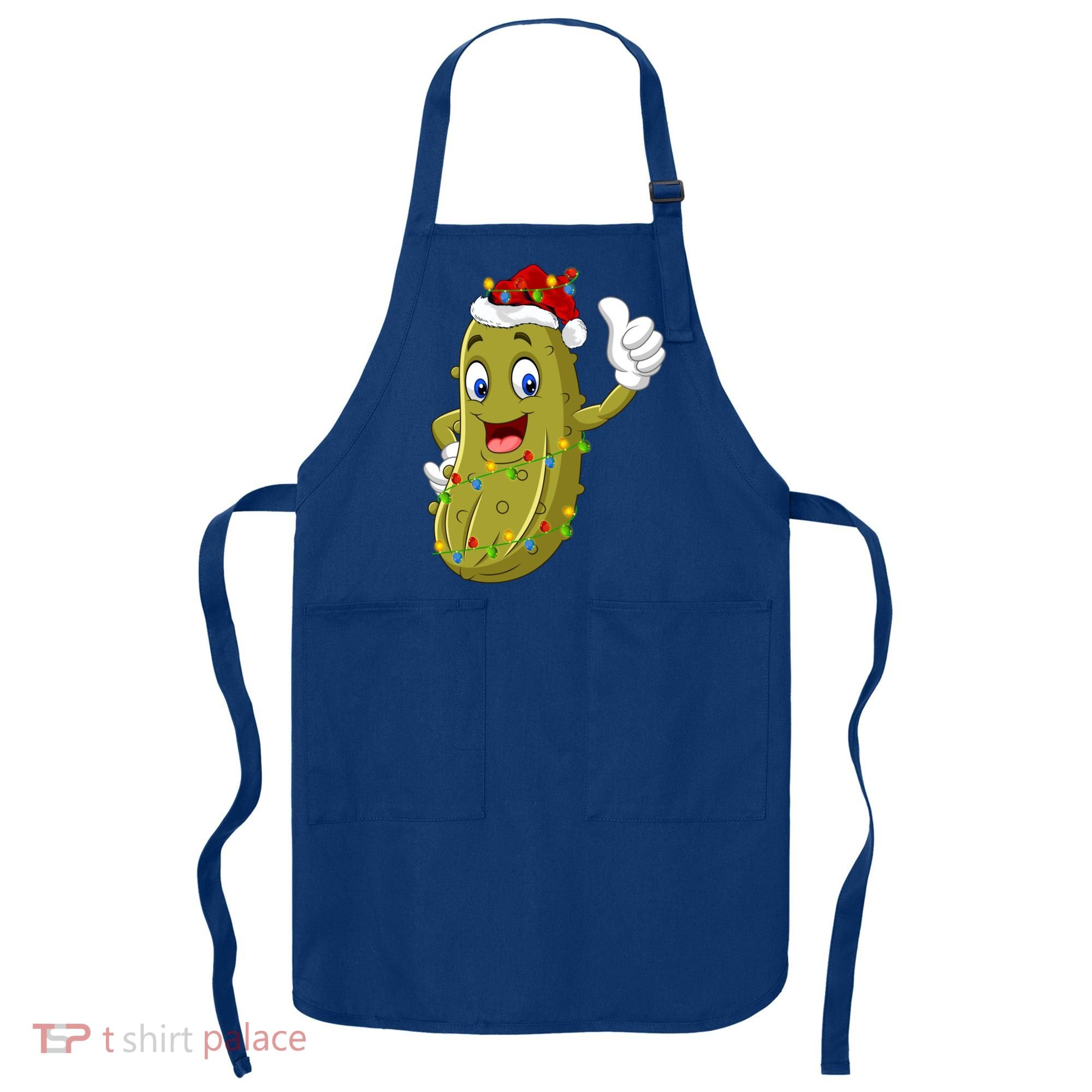 Pickle Fruit Lover Xmas Santa Hat Pickle Christmas Gift Apron
