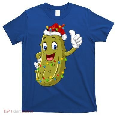 Pickle Fruit Lover Xmas Santa Hat Pickle Christmas Gift T-Shirt