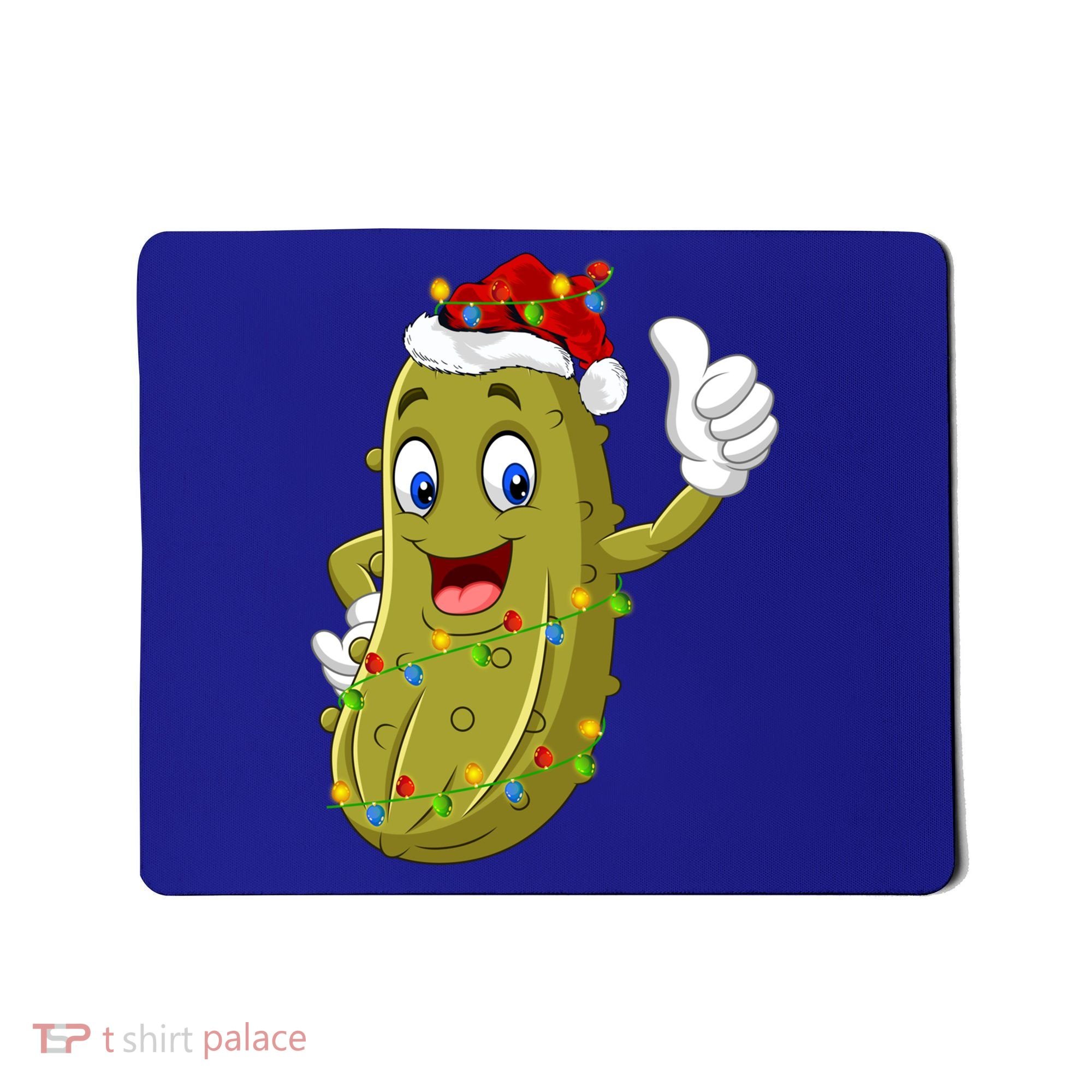 Pickle Fruit Lover Xmas Santa Hat Pickle Christmas Gift Mousepad