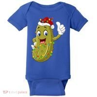 Pickle Fruit Lover Xmas Santa Hat Pickle Christmas Gift Baby Bodysuit thumb 0