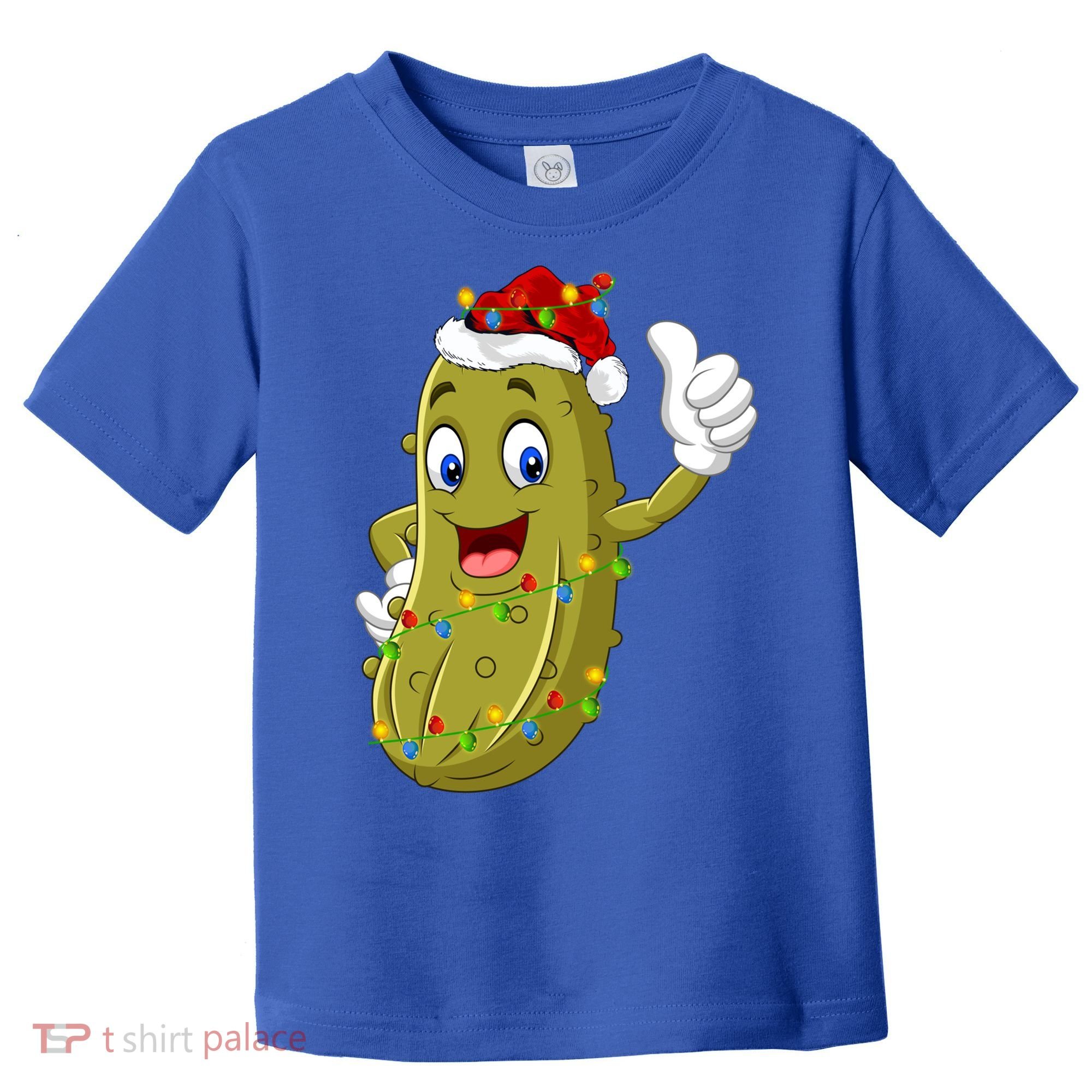 Pickle Fruit Lover Xmas Santa Hat Pickle Christmas Gift Toddler T-Shirt