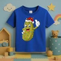 Pickle Fruit Lover Xmas Santa Hat Pickle Christmas Gift Toddler T-Shirt thumb 3