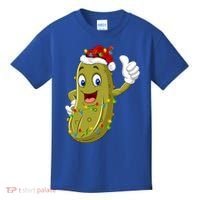 Pickle Fruit Lover Xmas Santa Hat Pickle Christmas Gift Kids T-Shirt thumb 0