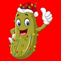Pickle Fruit Lover Xmas Santa Hat Pickle Christmas Gift Santa Hat thumb 1
