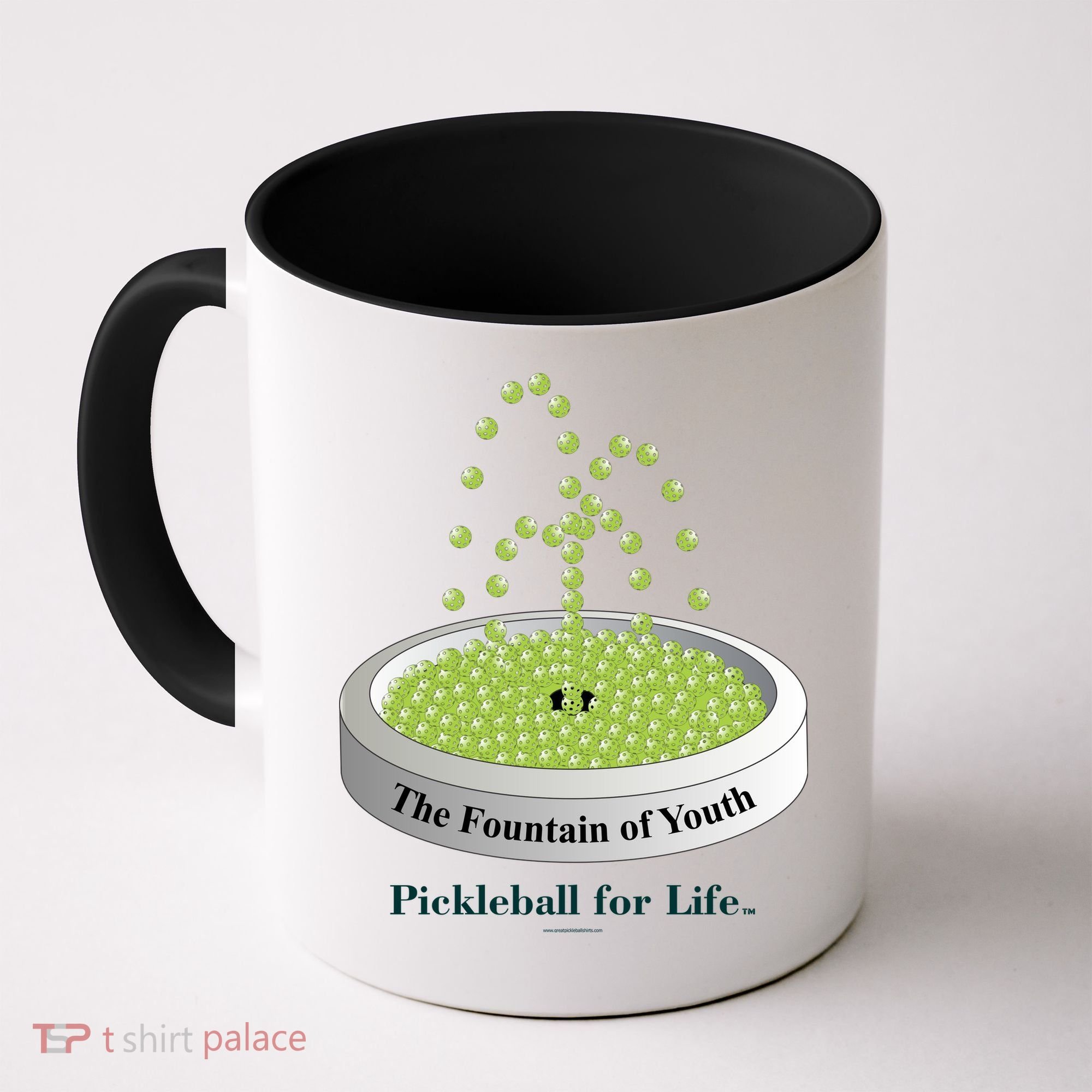 Pickleball For Life Fountain Green Coffee Mug