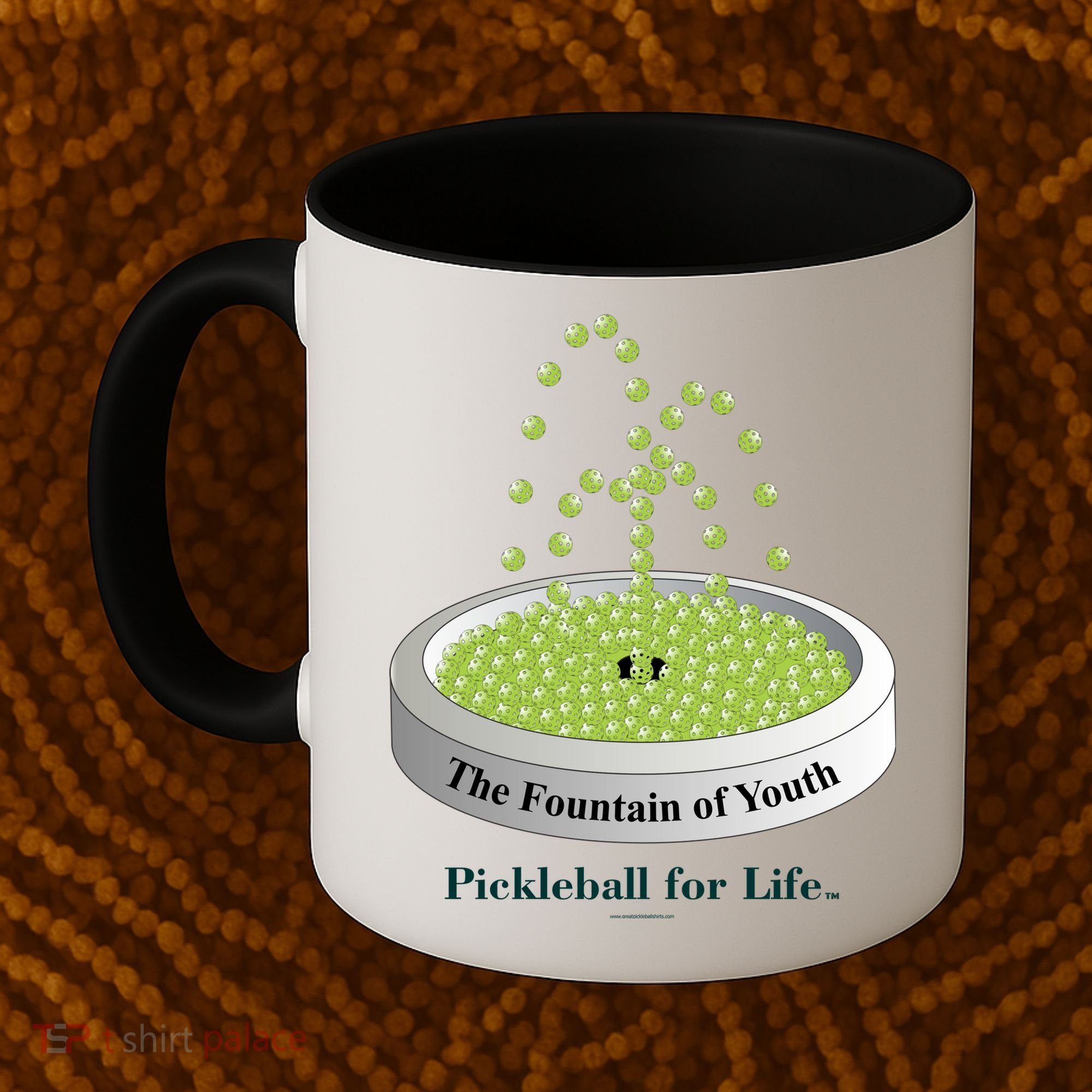 Pickleball For Life Fountain Green Coffee Mug