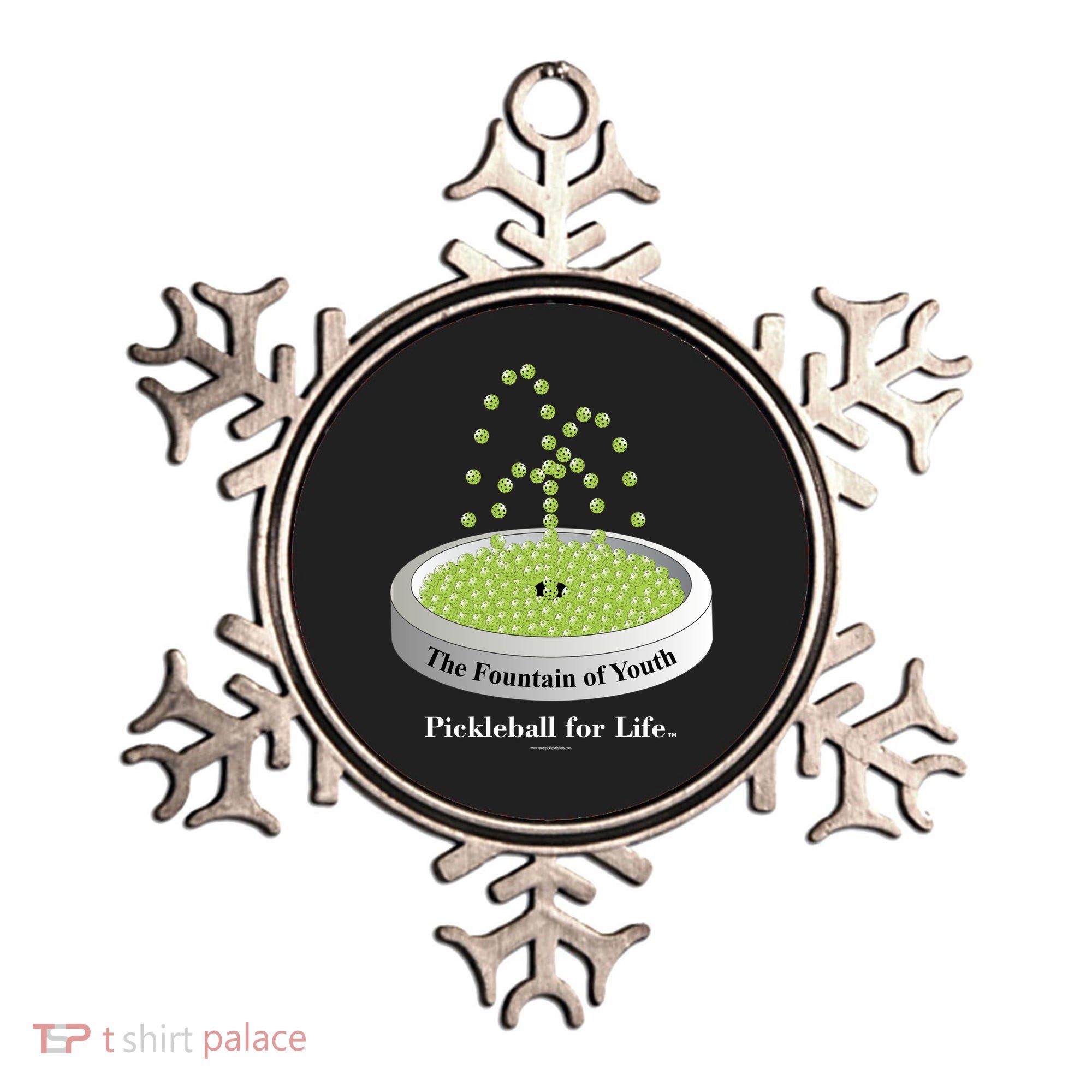 Pickleball For Life Fountain Green Ornament