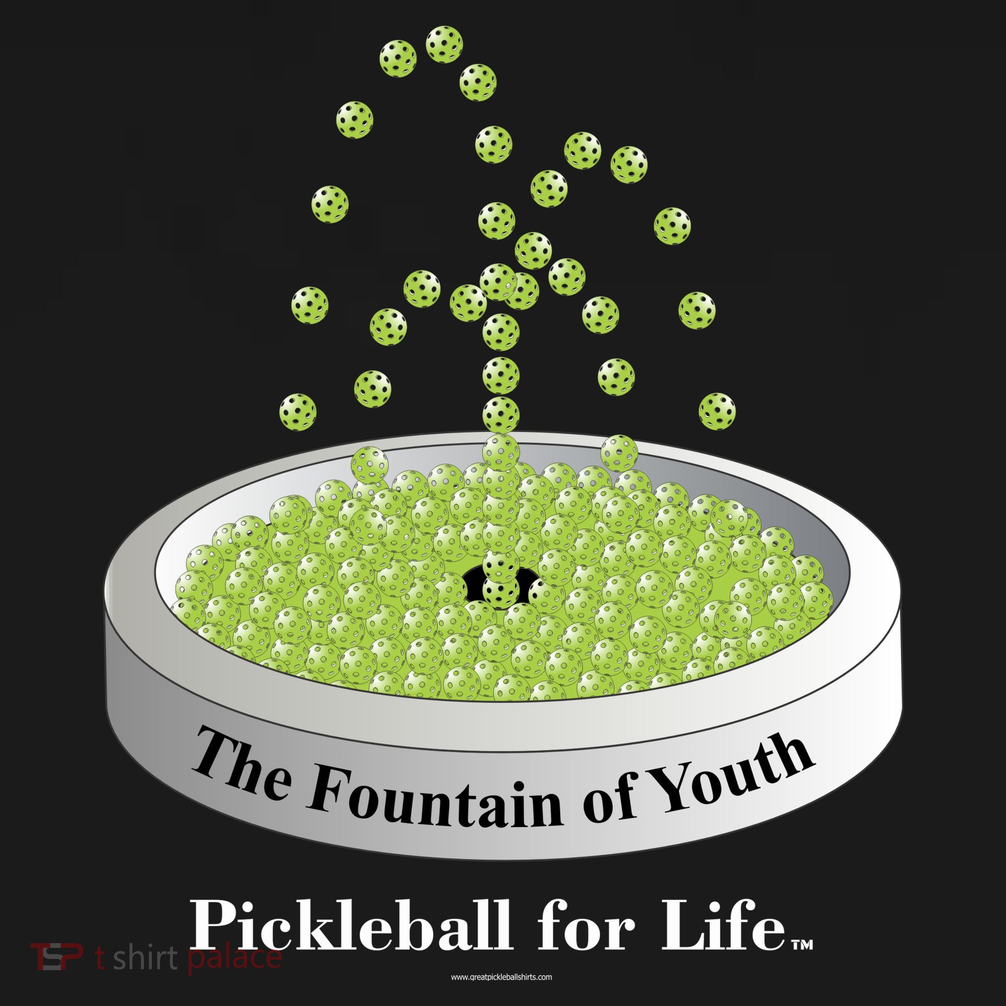 Pickleball For Life Fountain Green Ornament