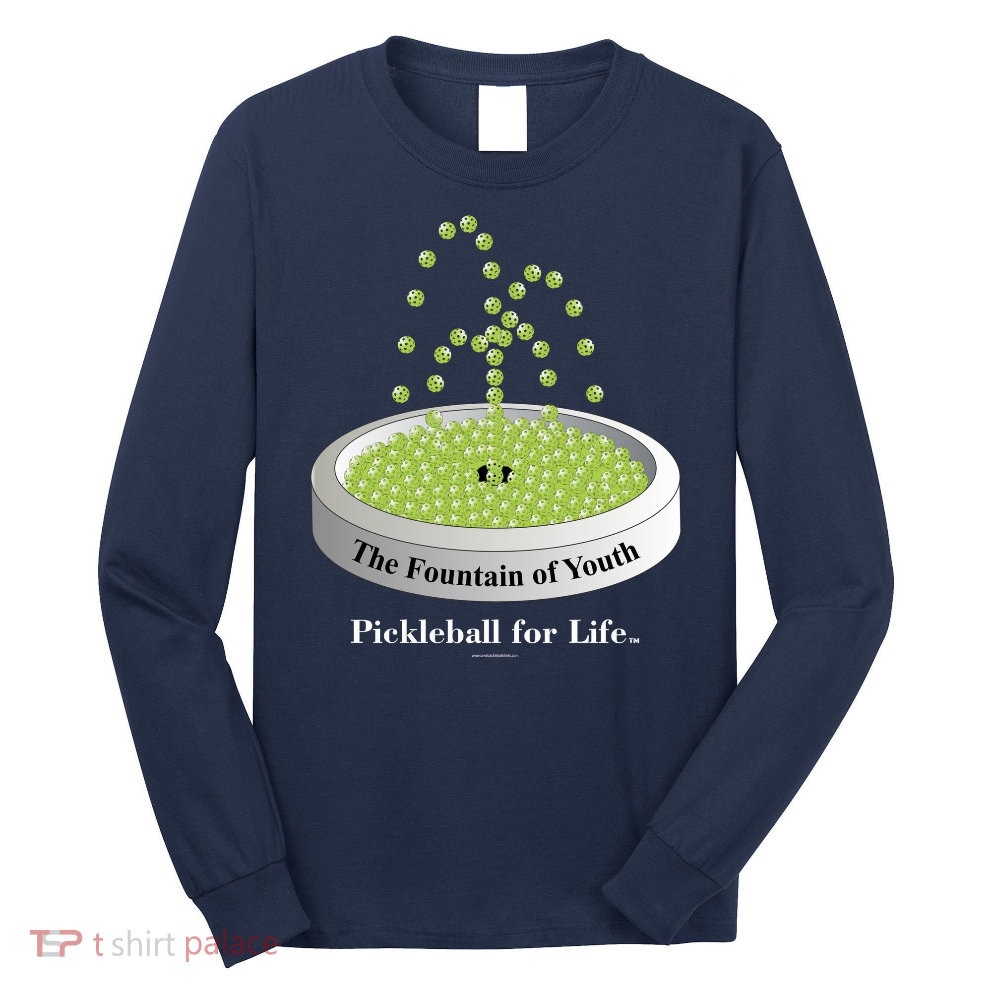 Pickleball For Life Fountain Green Long Sleeve Shirt