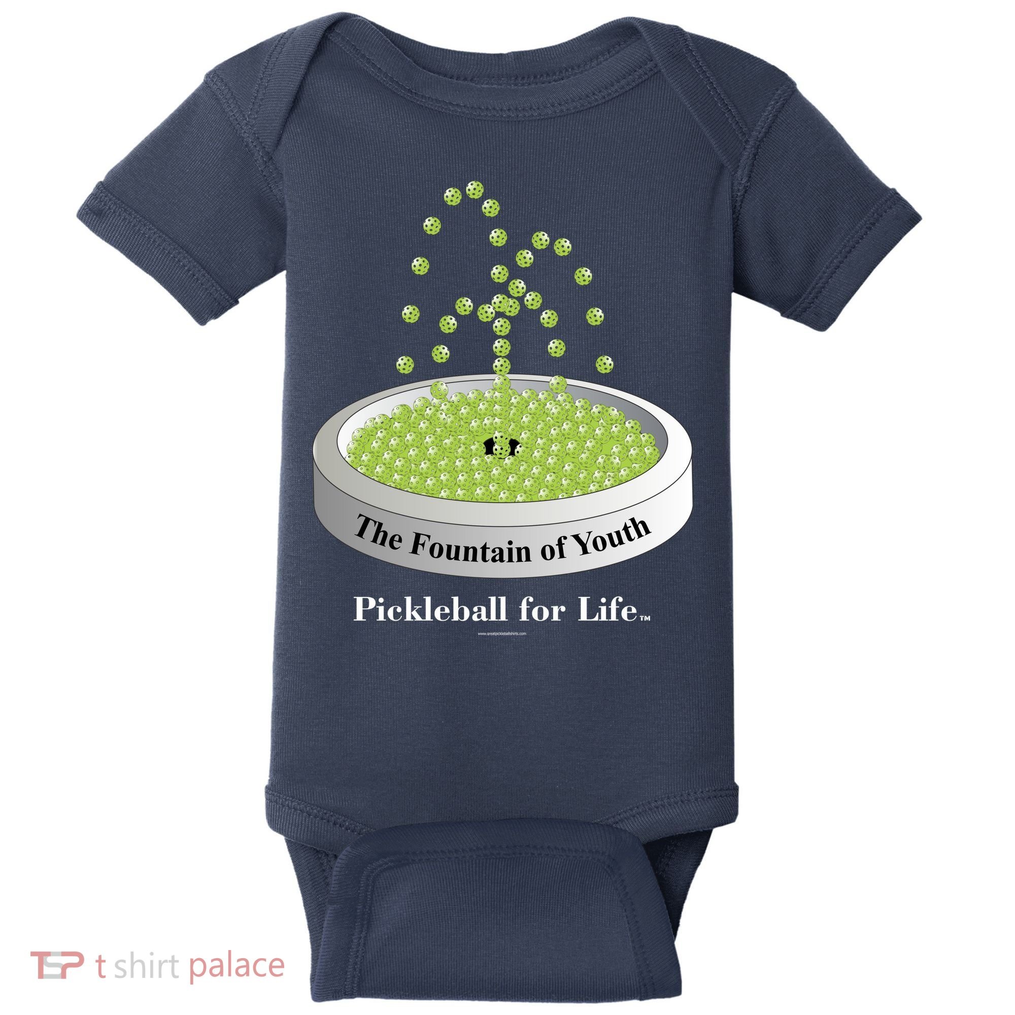Pickleball For Life Fountain Green Baby Bodysuit