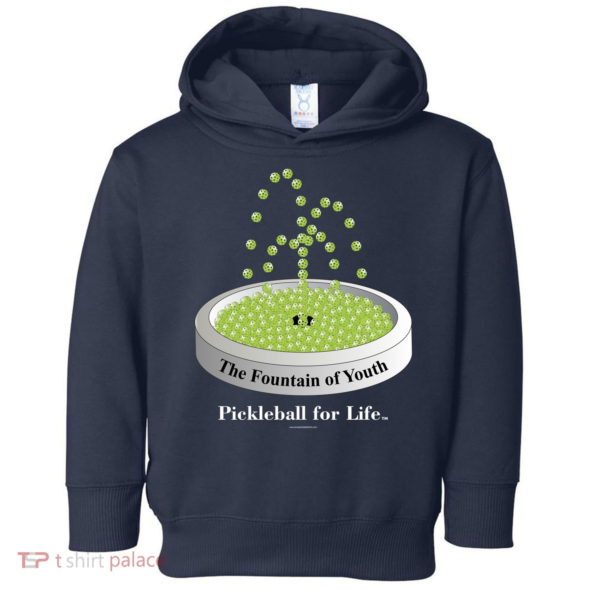 Pickleball For Life Fountain Green Toddler Hoodie