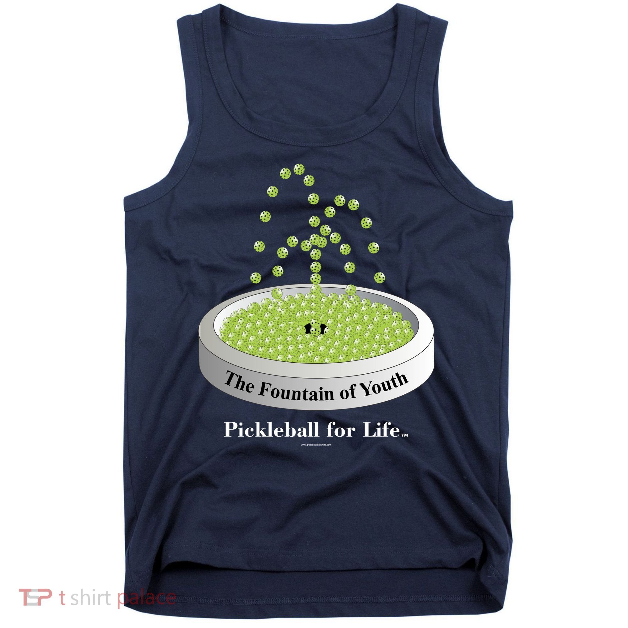 Pickleball For Life Fountain Green Tank Top