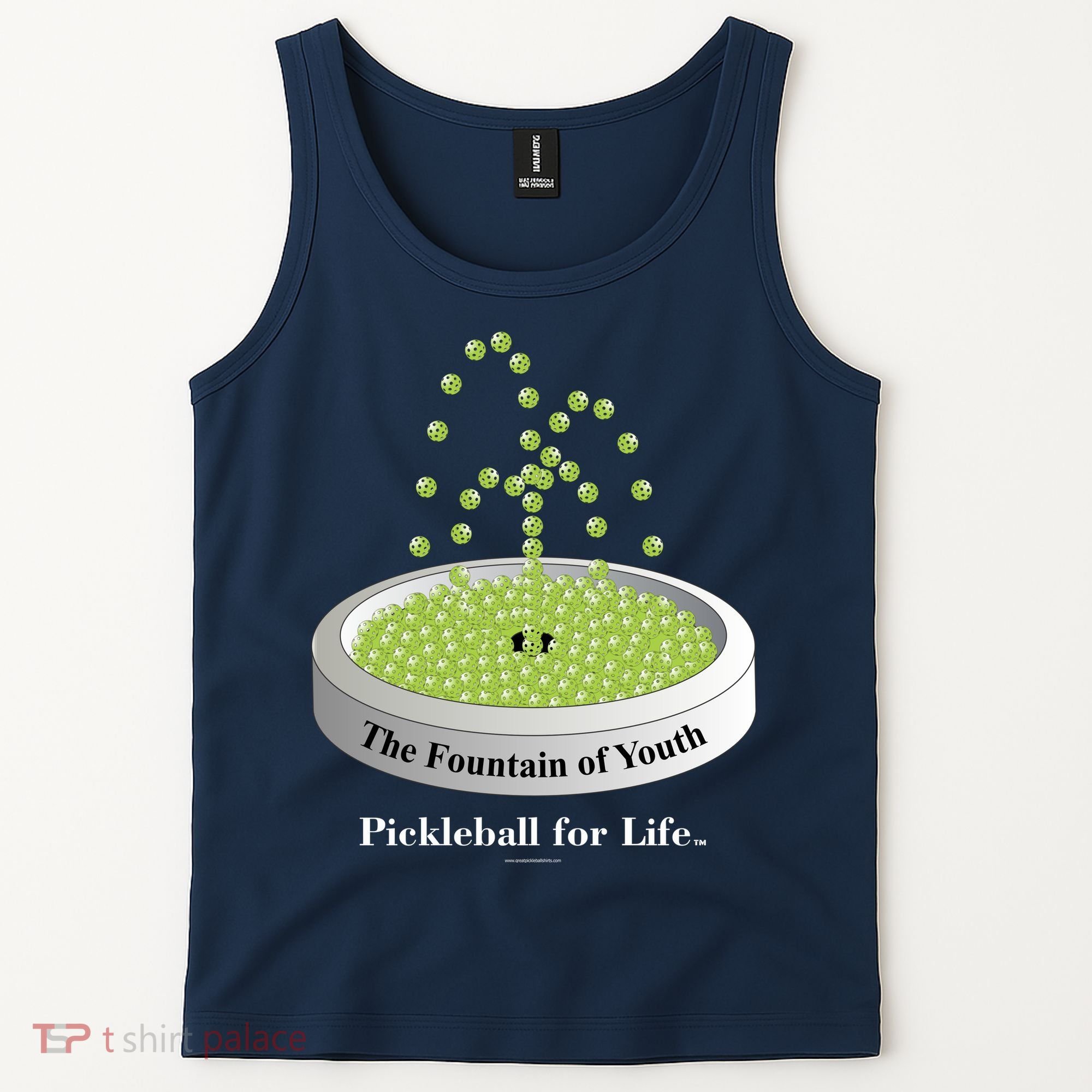 Pickleball For Life Fountain Green Tank Top